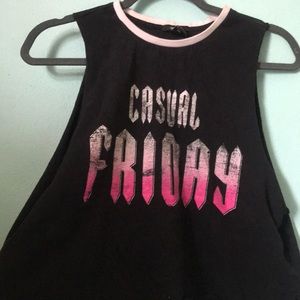 Muscle tank crop top